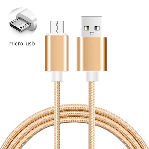 CBAOOO 3M 3A Быстрый Micro USB кабель нейлоновая оплетка Кабель для передачи данных для samsung Galaxy S7 edge S6 Xiaomi Redmi Note 5 кабели для мобильных телефонов - Цвет: gold