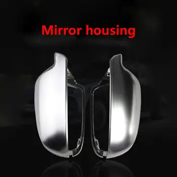 

2x Matt Chrome ABS Side Mirror Cover Caps Shell Housing for Aodi A3 A4 A5 B8.5