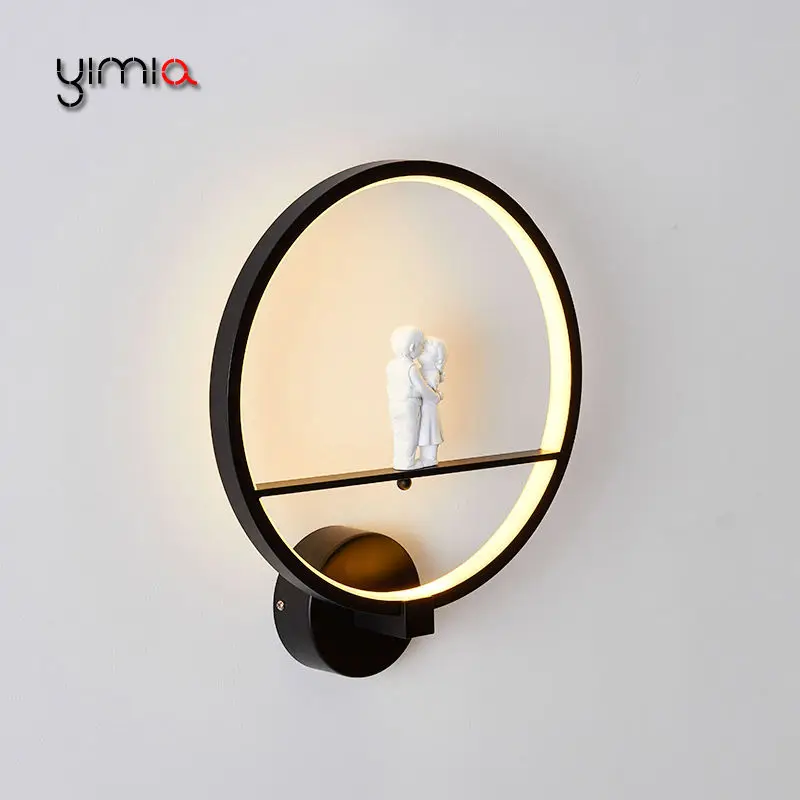 

YIMIA LED Wall Lamps Indoor Modern Living Room Bedroom Wall Stair Lights Courtyard Aisle Balcony Nordic Hotel Project Lamps