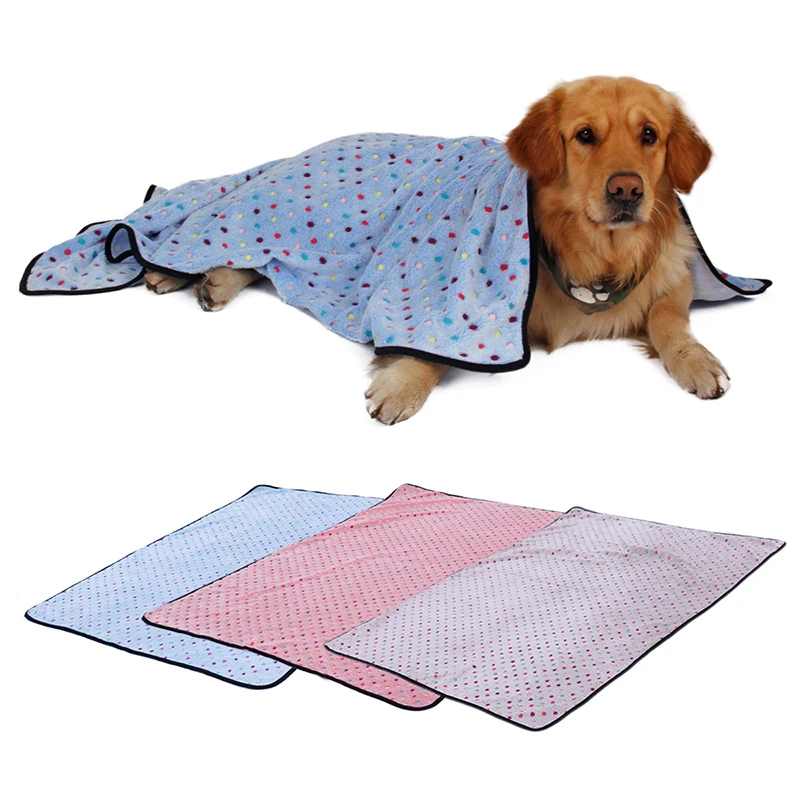 Принт лапы, мягкое теплое Флисовое одеяло для животных, собак, кошек, коврик для щенка, кровать, наволочка, уютное полотенце, одеяло для собаки для питомца, флисовая ткань, 3 вида цветов