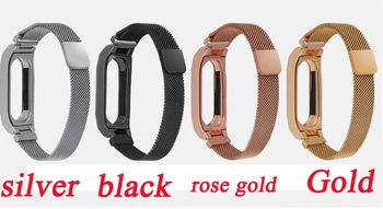 

straps For Xiaomi Mi Band 4 3 2 band Metal Wrist Strap Milanese Belt For Miband 4 3 2 Bracelet Wristband