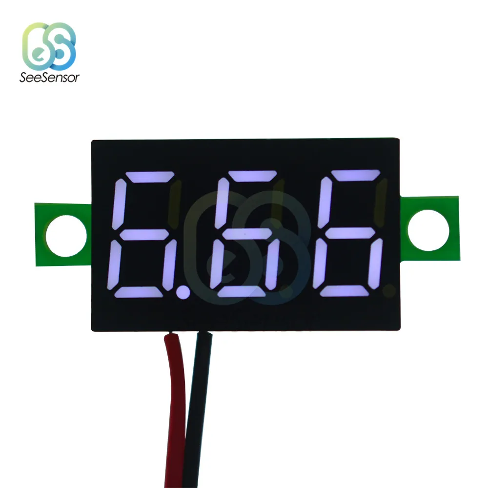 

0.36 inch Mini Digital Voltmeter DC 4.7~32V Meter Led Display Voltage Meter Volt Instrument White Green Panel Voltage Meter