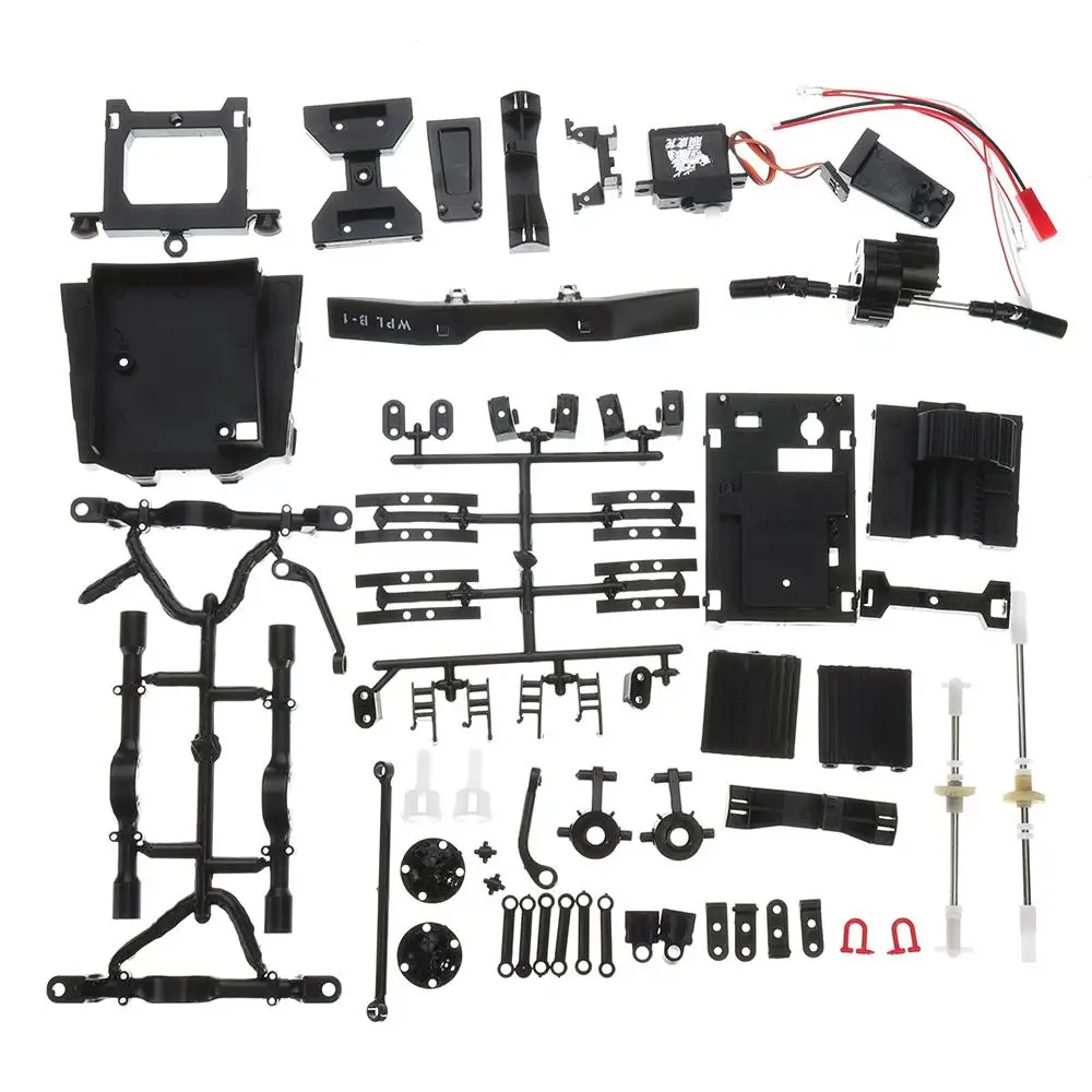 WPL B-16 комплект 1/16 2,4 г 6WD гусеничный внедорожная машинка с дистанционным управлением со светом без электрических деталей Amry желтый зеленый DIY конструкторные модели