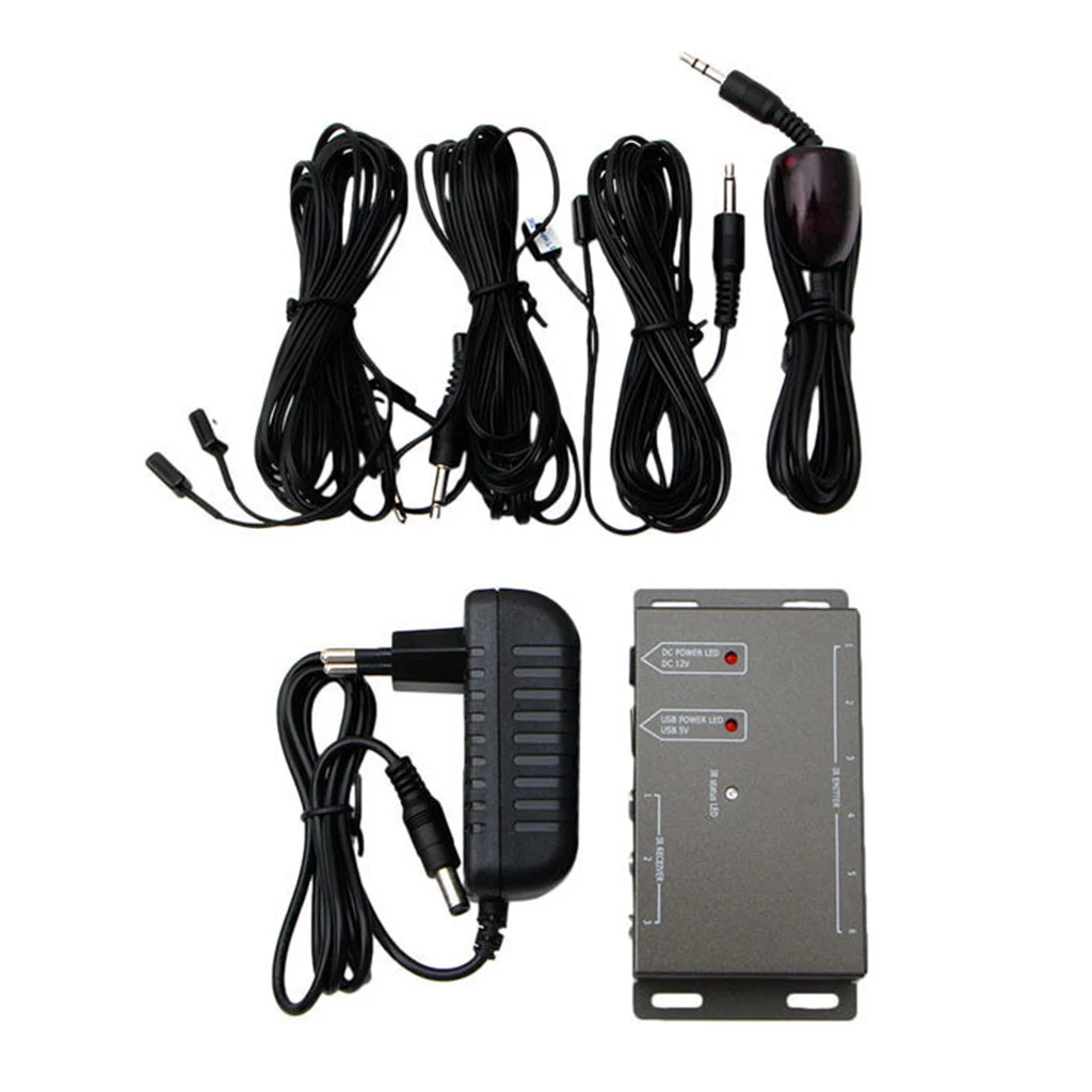 IR Infrared Remote Control Repeater Adapter Extender with Emitter Cable EU