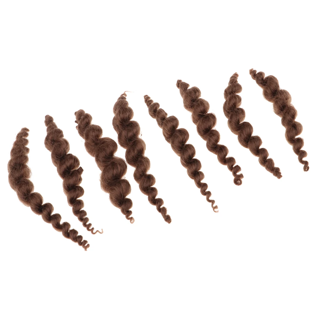 8 Stripes Pure Curly Mohair Hair Wig for Reborn Doll Baby Doll Supplies DIY