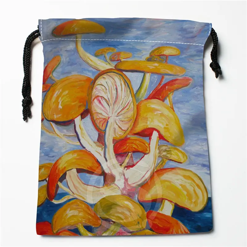Q 47 New fantasy mushroom Custom Logo Printed receive bag Bag Compression Type drawstring bags size