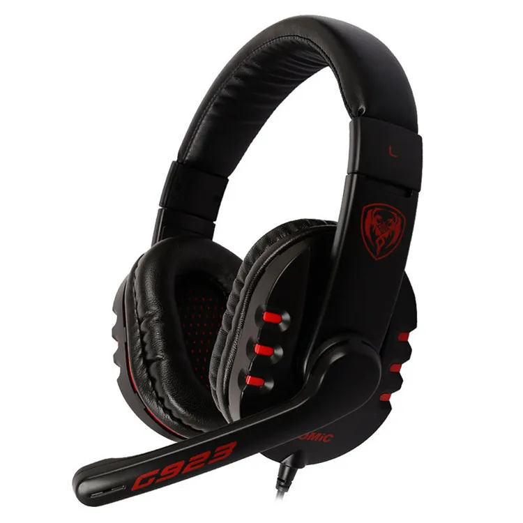 SOMiC G923 DJ наушники с глубоким басом, игровые наушники с микрофоном, гарнитура для компьютера, игры, музыка, повязка на голову, 3,5 мм