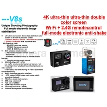 H8R H8 H8pro H8plus H8se V8S Ultra 4K WIFI Action Camera Remote Control VR360 Waterproof eken VR go Sport pro hero 4 sport cam