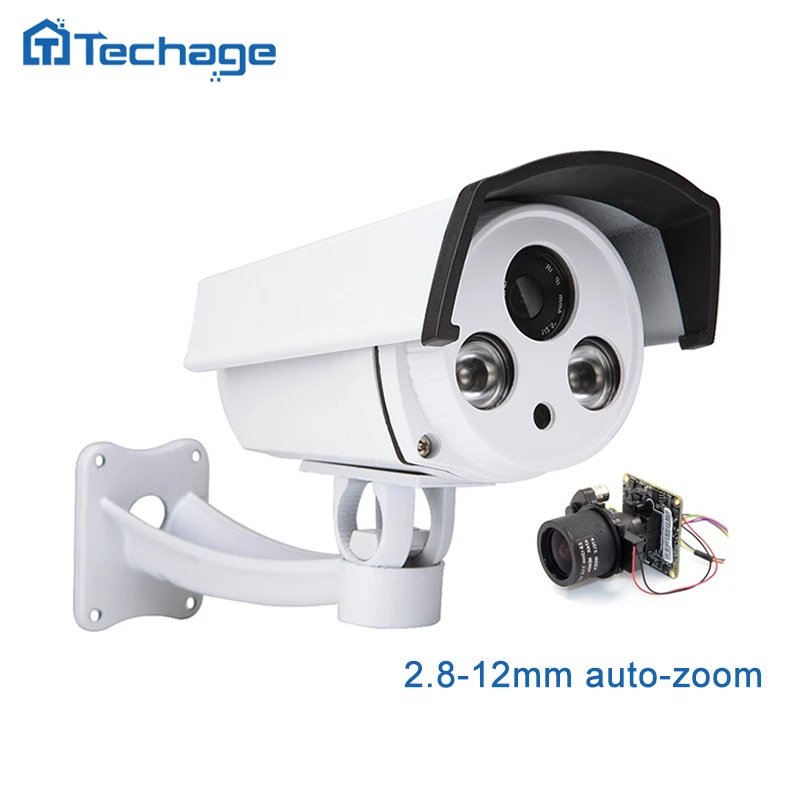 Techage 1080 P HD POE IP Камера 2 8 мм 12 моторизованный вариообъектив 2MP ИК Открытый P2P ONVIF CCTV