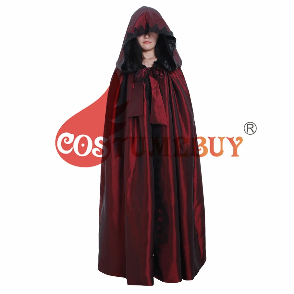 CostumeBuy длинный мантия Шелковый плащ пальто куртка Wicca халат средневековый Плащ Хэллоуин опера Косплей вечерние ведьмы костюм волшебника LARP