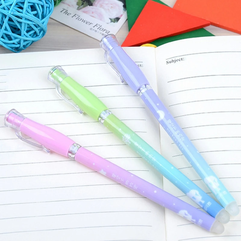

1Pcs Moon Erasable Pens 0.38mm Gradient Magic Blue Black Ink Gel Pen Calculate Student Gift Stationery Office School Supplies