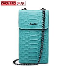 ZOOLER bolso de cuero de las mujeres pequeñas bolsas de mensajero cadenas elegantes monederos cruzada cuerpo bolsa feminina #3823