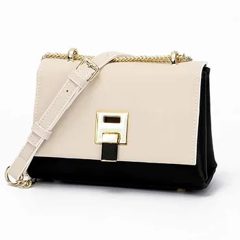 

Contrast Color Matching Fine Ladies Split Leather Small Square Bag Mobile Phone Change High Quality Storage Messenger Bag