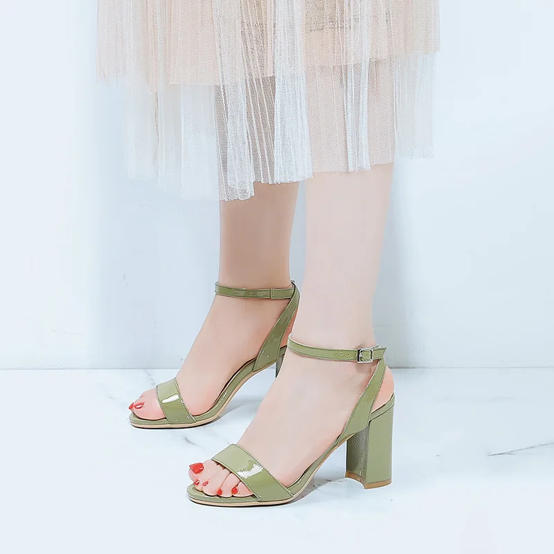 

Big Size 48 Classic Genuine Leather Sexy High Heels Platform Women Office Sandals Summer Shoes Woman