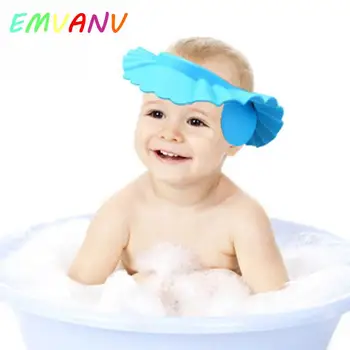 

Hot Sale Soft Adjustable Baby Shampoo Bath Shower Cap Shampooing For Kids Head To Baby Shower Hat Child Bathing Cap Bath Visor