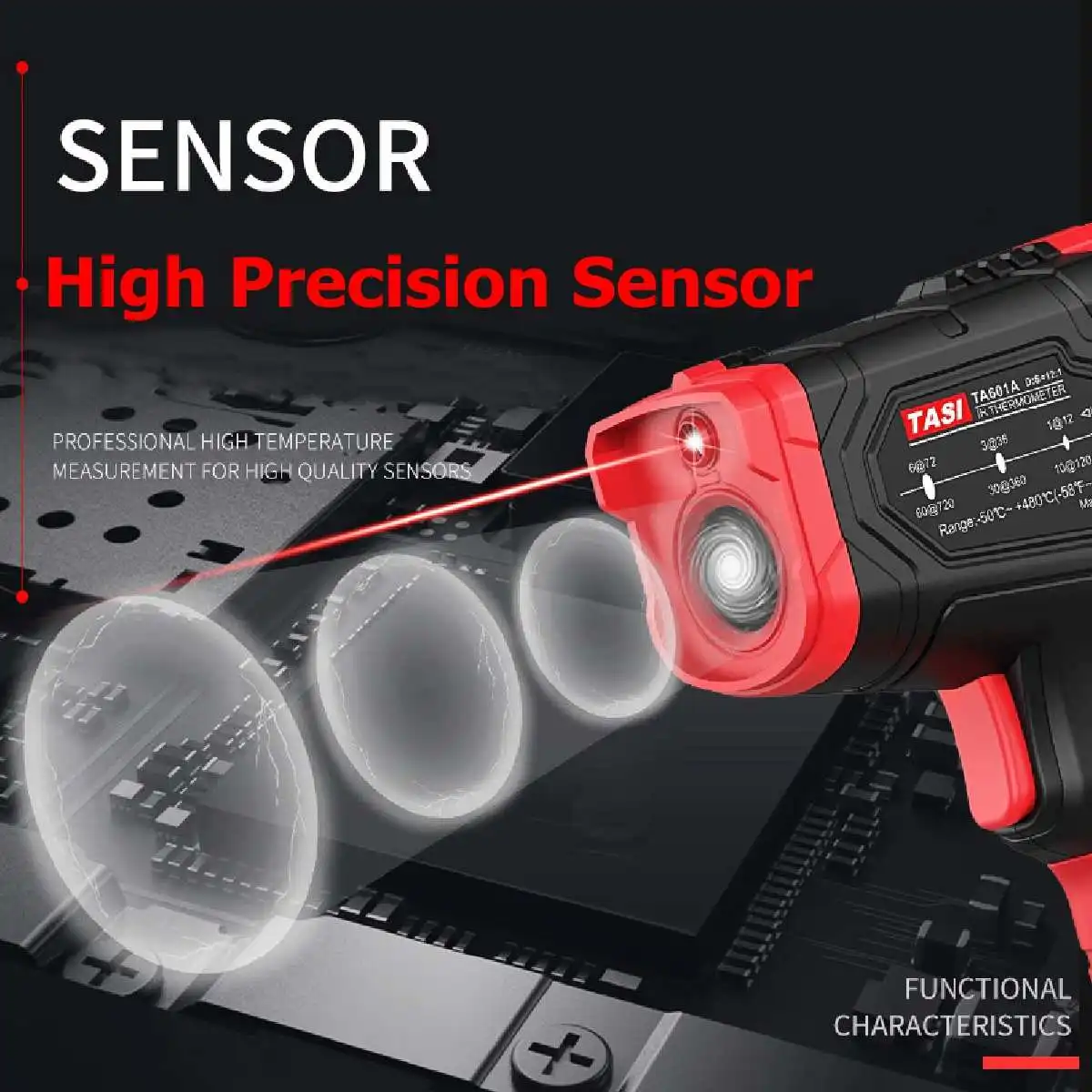Goedkoop Digitale Infrarood Thermometer Non Contact Temperatuur Gun Laser Handheld IR Temp Gun Kleurrijke Lcd scherm 50 880C Alarm
