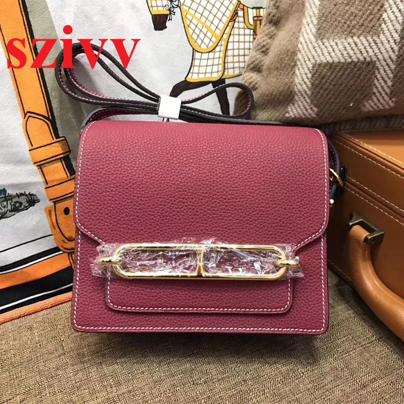 

100% Genuine cow Leather Luxury Handbags Bags Designer Crossbody Bags For Women Famous Brand Runway full handmade 080610