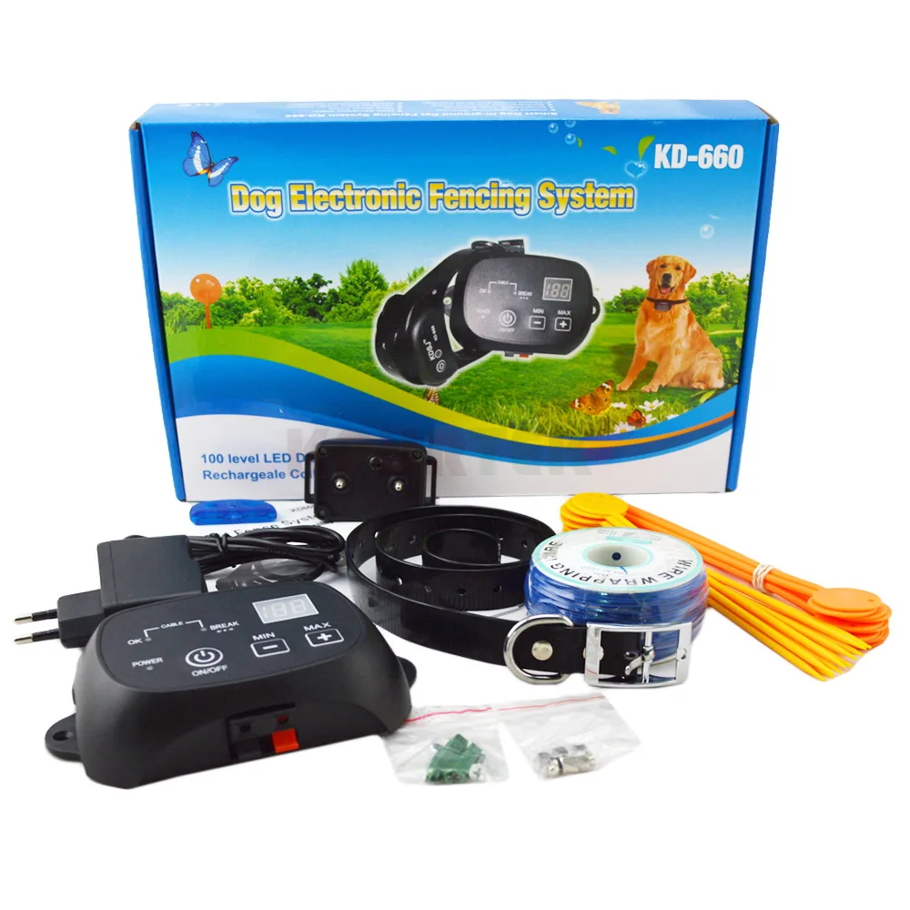 12set Convenient Auto Static Shock Beep Electric Dog Fence and