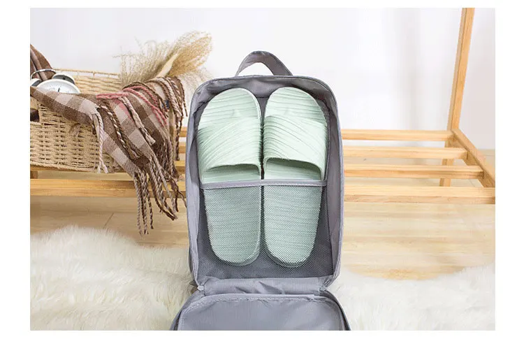 Двухслойные сухие влажные отдельные дорожные сумки для обуви Водонепроницаемые Полиэстеровые портативные дорожные аксессуары сумка на