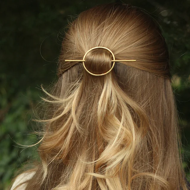 Buy Vintage Simple Geometric Round Hair Stick for