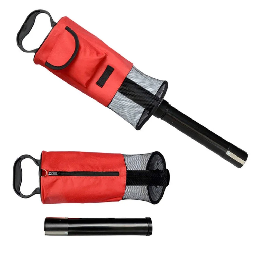 

Golf Ball Retriever Portable Pocket Shagger Storage Pick up Pick-up Shag Bag