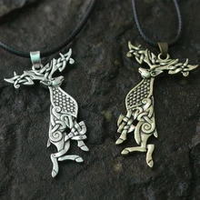 Lanseis 10 шт. дропшиппинг Викинг кулон с оленем ожерелье для мужчин ювелирное изделие celt кулон с оленем