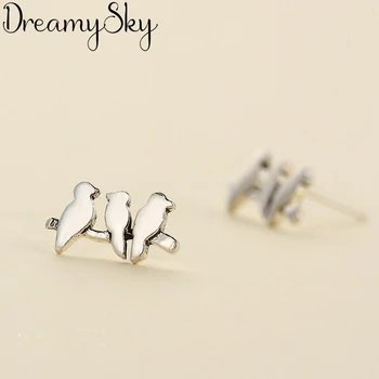 

Fashion Retro Bird Earrings 925 Sterling Silver Earrings For Women Ladies Female Brincos Pendientes Christmas Gift Wholesale
