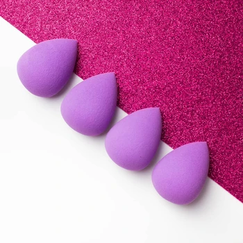 

BeautyPaPa 4pcs Purple Cosmetic Puff Makeup sponge For Beauty Make up Concealer Applicator