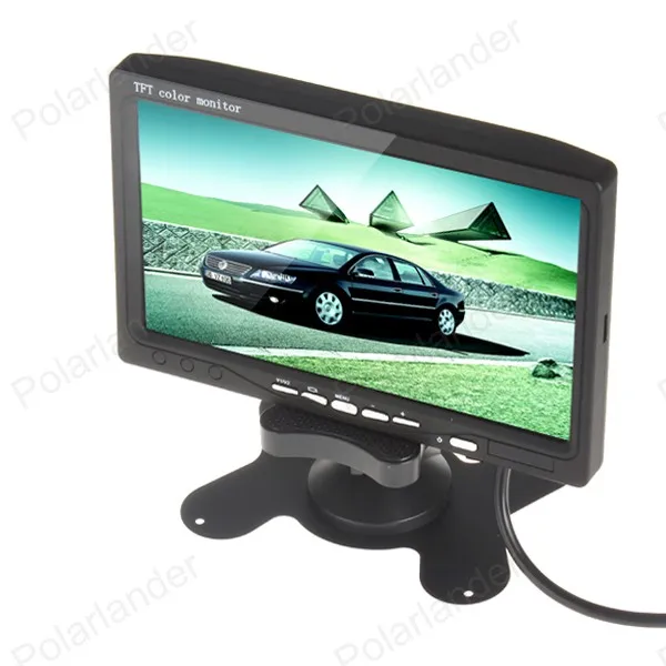 Wireless 7 Inch TFT LCD Car Monitor 2 AV input Rear View System with Waterproof 4 LED Night Vision Parking Reversing Camera