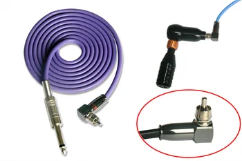 

1PCS Tattoo Right Angled Purple RCA Silicone Clip Cord Feet Soft Silicone Cord For Tattoo Machine Power Supply