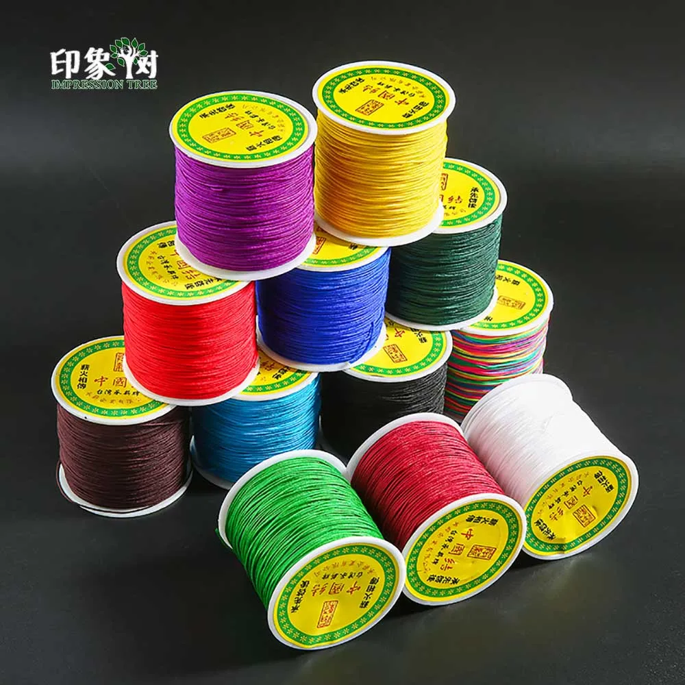 

100m/Plastic Roll 0.8mm Mix Color Nylon Macrame Cords DIY Tassel Beading Bracelet Chinese Knotting Thread Jewelry Making 405