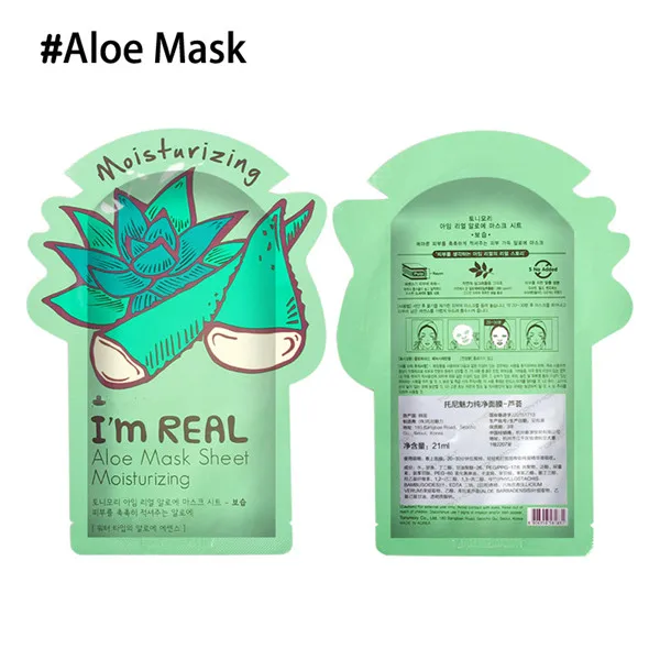 Aloe I'm REAL Tony moly маска для лица увлажняющая масляная контроль Отбеливание сокращение пор Корейская маска для лица Косметика 1 шт - Цвет: Aloe