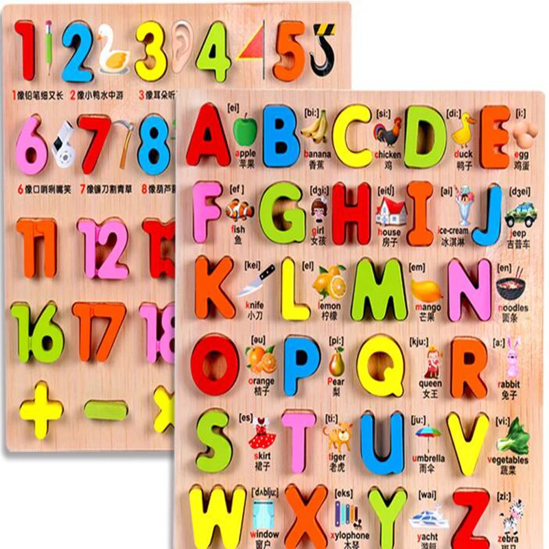 Материалы montessori Детские Обучающие деревянные игрушки для младенцев ABC алфавитные паззлы учебных пособий упражнения детские распознавание