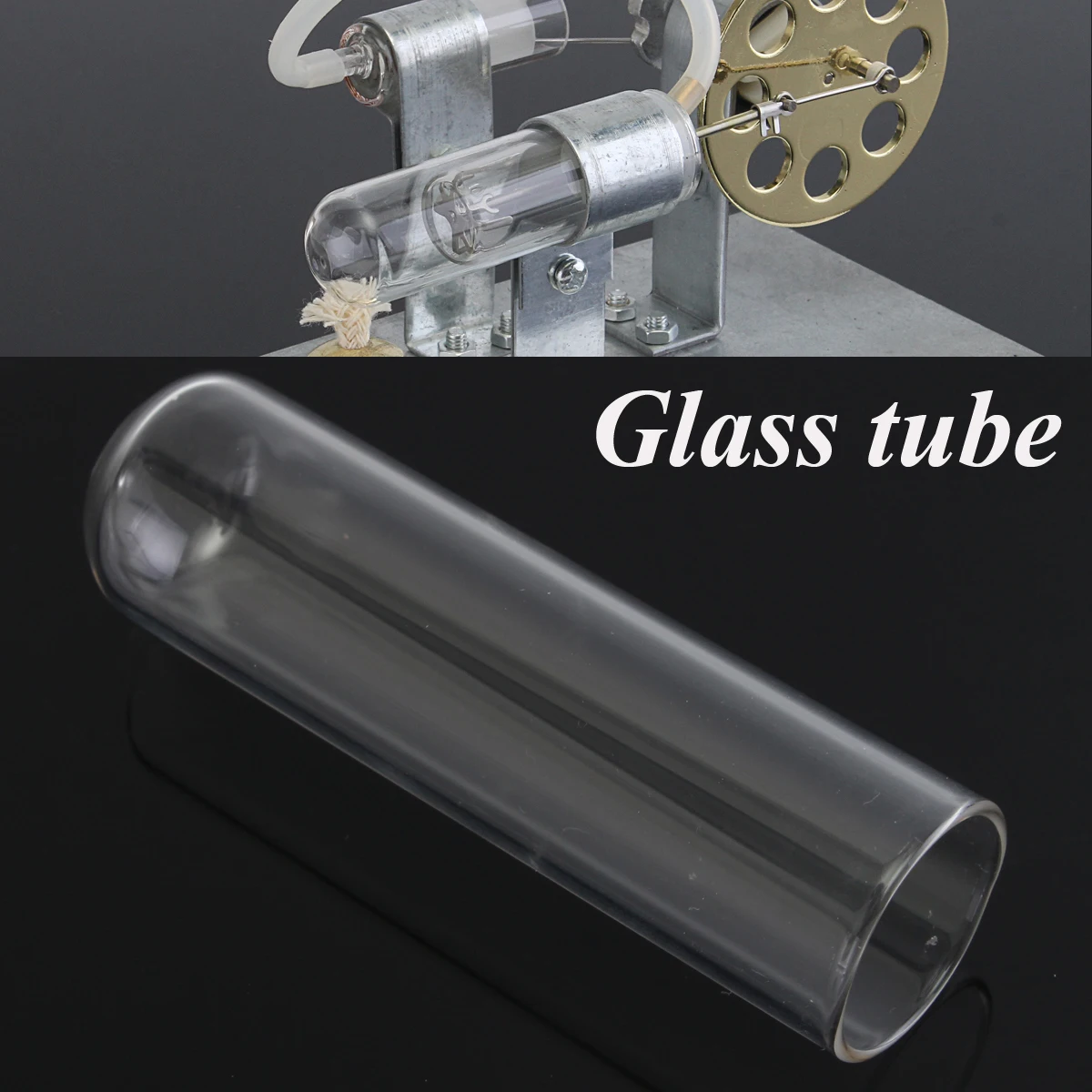 

New 1Pc 70mm*20mm Glass Test Tube for Hot Air Stirling Engine Motor Model