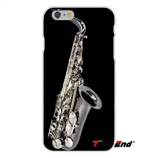 Wooden Alto Saxophone sax music Silicone Soft Case For iPhone X 4 4S 5 5S 5C SE 6 6S 7 8 Plus