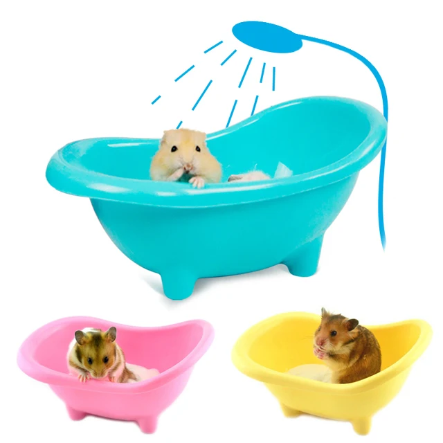 Plastic Hamster Bathroom Bath house hamster mini bathtub small pet Wash