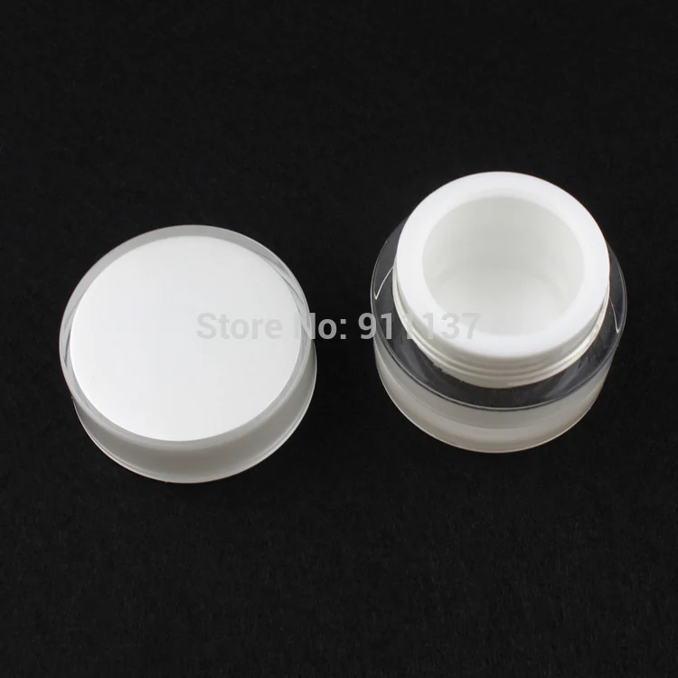Boião de Creme com Tampa Jar para Unha Mini Cosméticos Plástico 5 ml Frasco Polonês | Atacado 5g Branco 3000 Pcs 5 Garrafas reutilizáveis