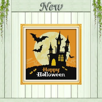

Happy Halloween Christmas paintings counted printed on canvas DMC 14CT 11CT Chinese Cross Stitch Needlework Sets Embroidery kits