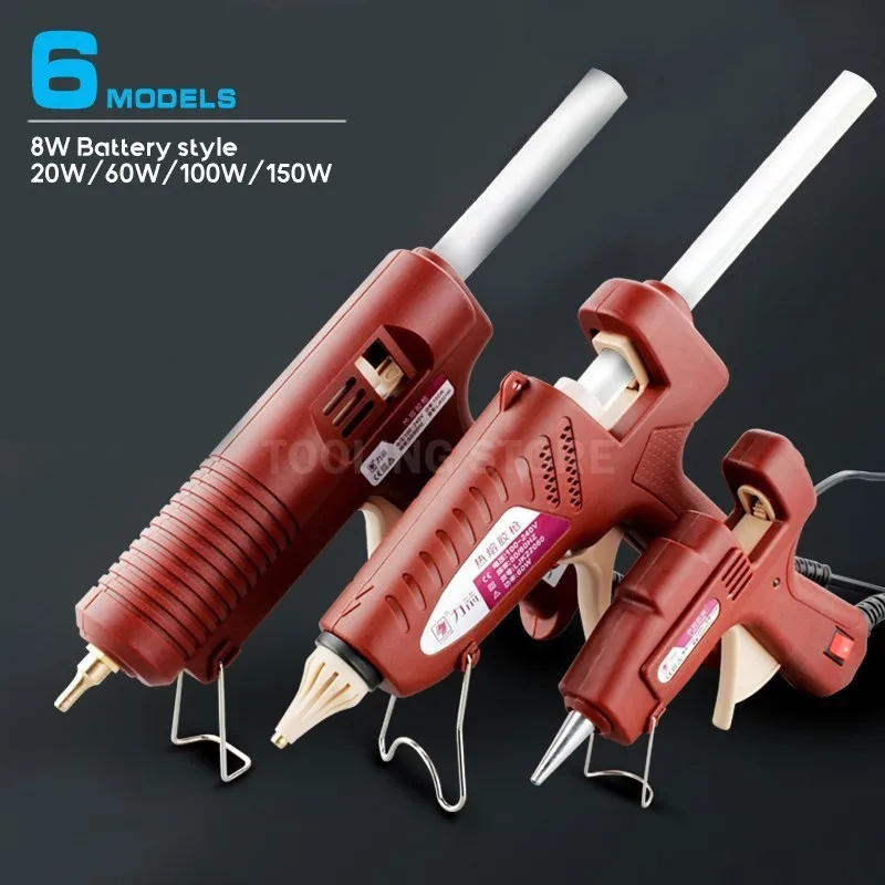 LIJIAN High Quality Professional Hot Melt Glue Gun Adjustable Temperature A Mini Wireless Battery Copper Nozzle 7mm 11mm Sticks