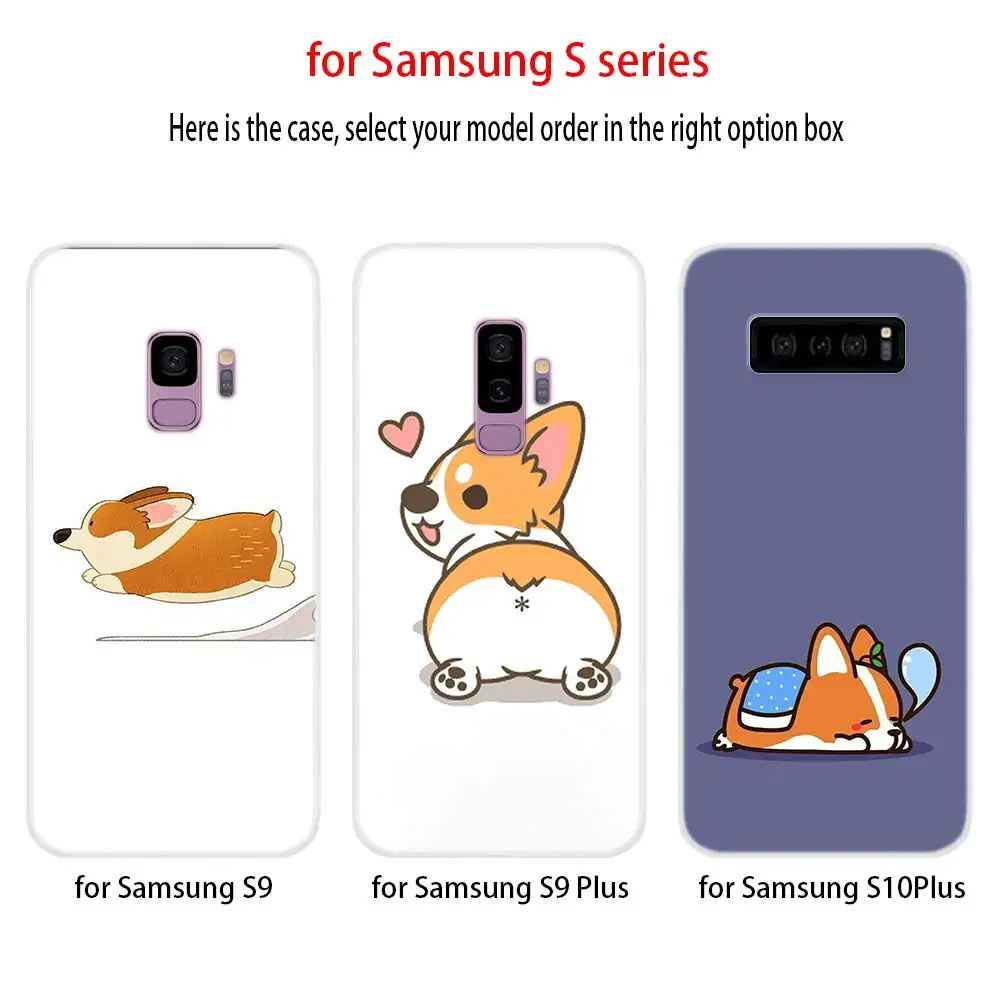Милые Косплей shiba корги собака силиконовый чехол Обложка для samsung Galaxy S10 плюс S8 S9 плюс S7 S6Edge S5 Примечание 10 8 9 телефон S10 E S9 S8 S7 S6