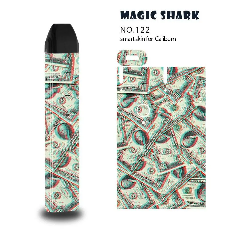 Magic Shark Военная, Армейская, камуфляжная, Money Dollar, не выцветает, чехол, наклейка, пленка, пленка для кожи Uwell caliborn 116-125 - Цвет: 122