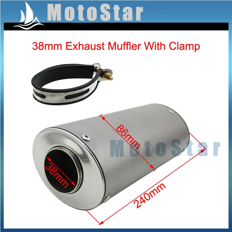 38mm Mute Silence Quiet Muffler For 125cc 140cc 150cc 160cc Pit Dirt