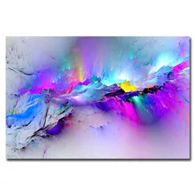Cheap Abstract Wall Art Canvas Print Modern Printed Canvas Paintings Purple Cloud for Office Room Home Wall Decor Drop Ship