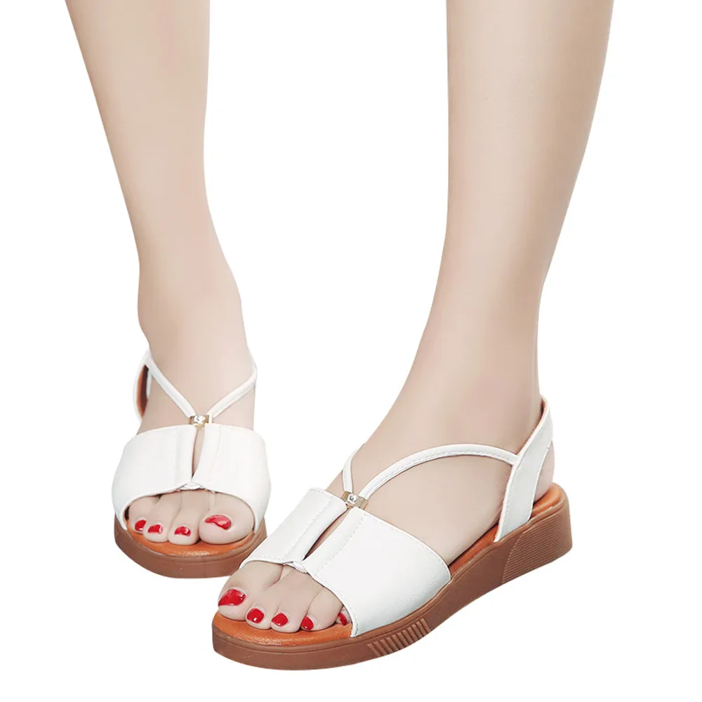 

2018 New shoes Summer sandals women peep-toe sandalias flat Shoes Roman sandals shoes woman Ladies Flip Flops Footwear