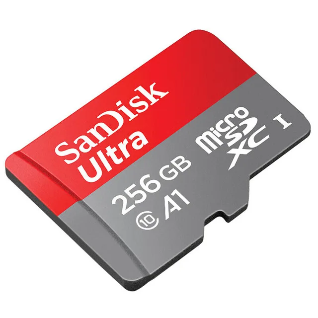 Двойной флеш-накопитель SanDisk картой Micro SD объемом 16 Гб оперативной памяти, 32 Гб встроенной памяти, 64 ГБ 128 ГБ 200 ГБ флэш-карта памяти Uitra Class10 Max 100 МБ/с. tf карта cartao de memoria - Емкость: 256GB with gift