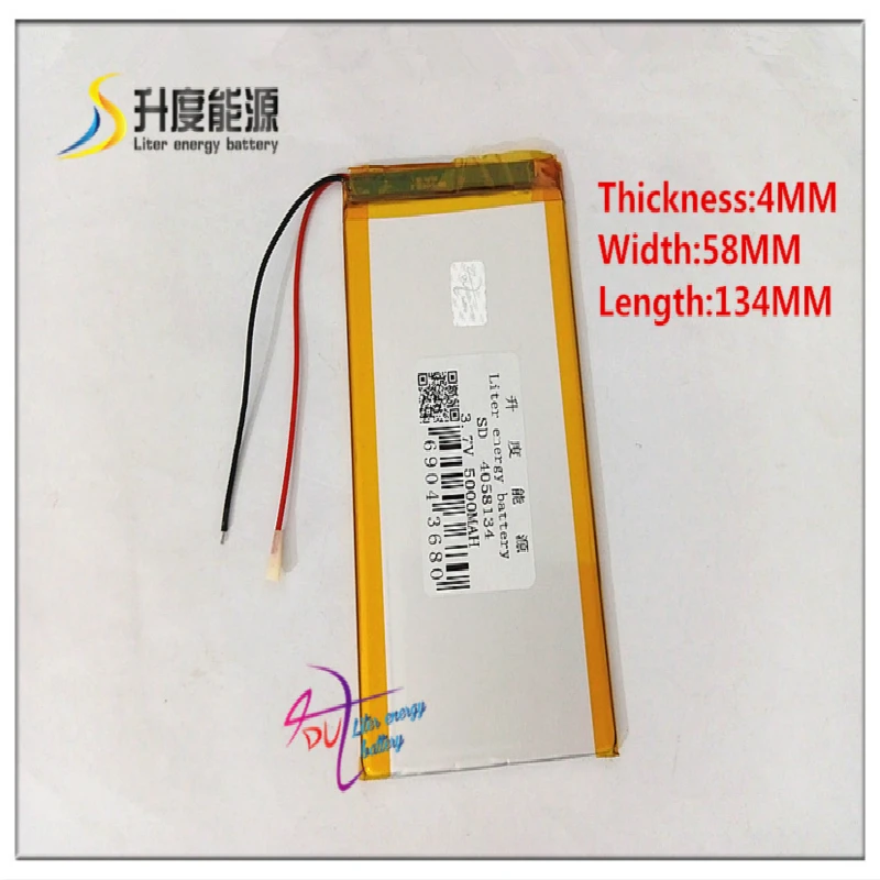 3.7v 5000mah 4058134 Polymer Lithium Ion / Liion Battery For Power