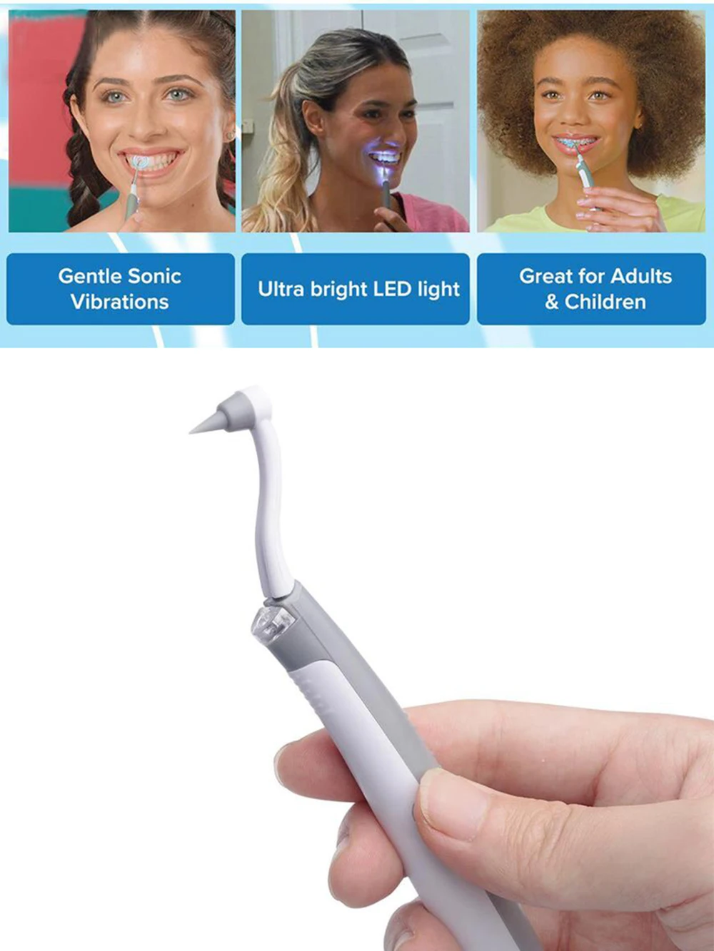 Sonic светодиодный ластик для удаления зубных пятен, средство для удаления налета, отбеливание зубов, гигиена полости рта, уход за зубами, ластик для удаления налета