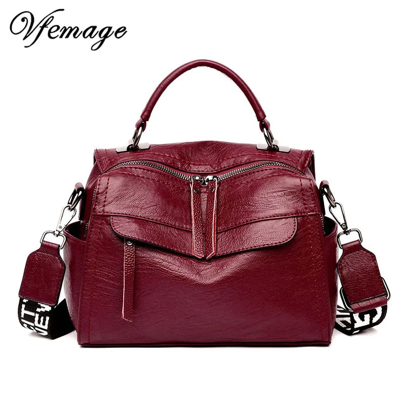 

Vfemage Vintage Soft Leather Handbags Women Shoulder Bag Designer Female Small Messenger Bag Crossbody Bags for Women 2019 Sac