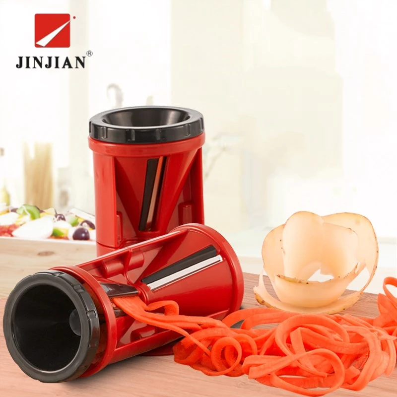 

JINJIAN New Vegetable Spiralizer Slicer Handheld Carrot Cucumber Vegetables Fruit Spiral Cutter Grater Kitchen Cooking Tools2018