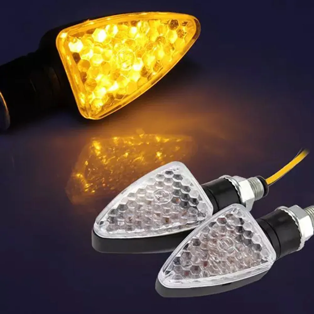

12V 3W 3500K Motorcycle Turn Signals Light 15 LED Motorcycles Turn Signal Flashing Indicator Amber Blinker Light